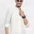 men's white solid slim fit shirt