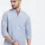 men's blue solid slim fit shirt