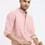 men's peach solid slim fit shirt
