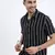 men's black striped slim fit shirt