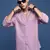 men's mandarin collar solid lavender slim fit shirt