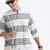 men's long sleeves stripes slim fit black shirt