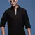 men's collared solid black slim fit shirt