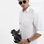 men's white micro ditsy slim fit shirt