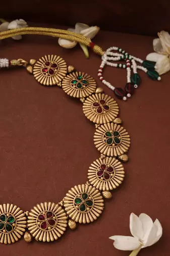Floral Delight Statement Necklace Set