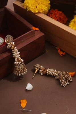 Classic Pearl Jhumki Earrings 2