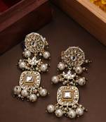 Kundan Earrings with Pearl Danglers