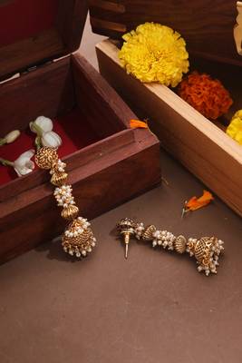 Classic Pearl Jhumki Earrings 2