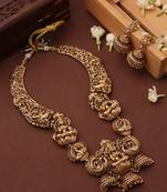 Statement Temple Necklace Set with Laxmi Motif Pendant
