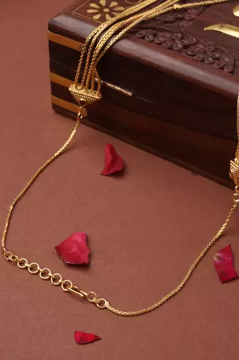 Three-Layer Necklace with Hexagon Pendants