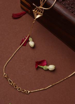 Three-Layer Necklace with Hexagon Pendants 2