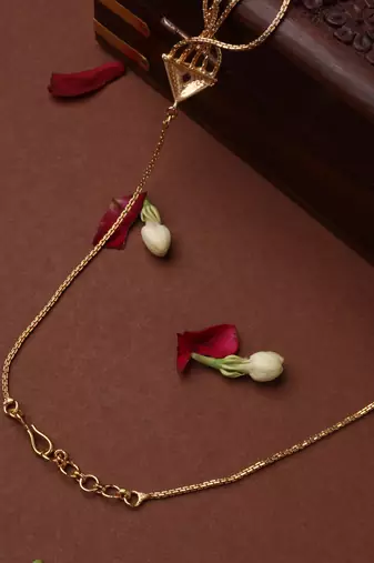 Three-Layer Necklace with Hexagon Pendants