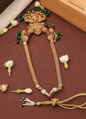 Temple Necklace Set with Laxmi Motif Pendant 5