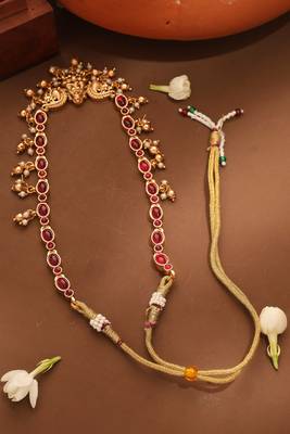 Gold plated kemp jewelry with laxmi pendant 5
