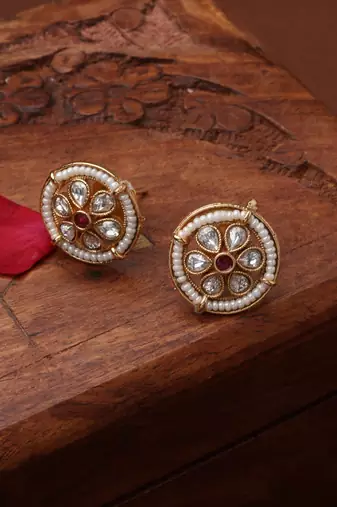Five-Layer Necklace Set with Round Pendants and Multicolor Stones