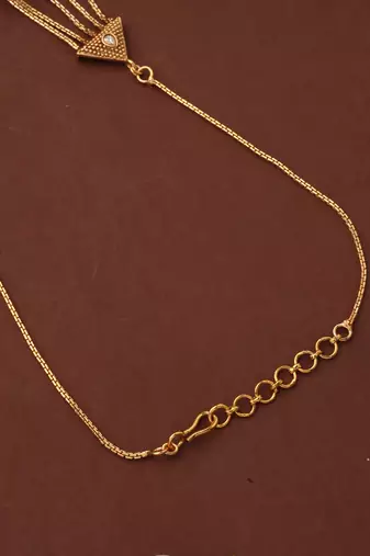 Five-Layer Necklace Set with Round Pendants and White Stones