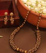 Gold Plated Ball Chain Necklace Set