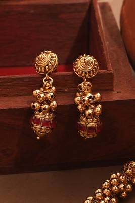 Gold Plated Ball Chain Necklace Set 2