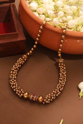 Gold Plated Ball Chain Necklace Set 3