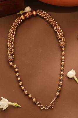 Gold Plated Ball Chain Necklace Set 4