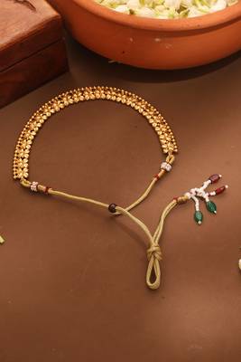 Gold Plated Temple Design Necklace Set 3