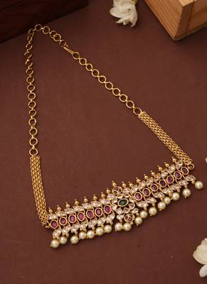 Stone Studded South Indian Style Choker 3