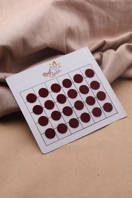 Big round maroon bindi leaflet 1