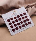 Big round maroon bindi leaflet