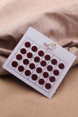 Big round maroon bindi leaflet 2
