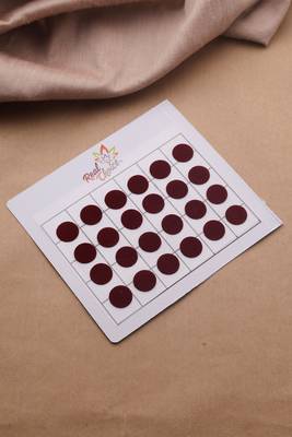 Big round maroon bindi leaflet 3