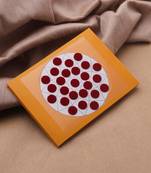 Maroon round bindi leaflet