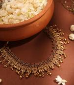 Gold Plated Temple Jewelry Necklace Set