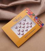 Maroon chandra bindi with stone