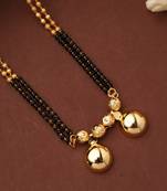Vaati pendant mangalsutra with black and gold beaded chain