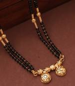 Vaati pendant mangalsutra with black and gold beaded chain
