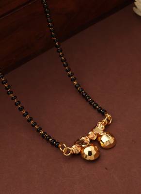 Vaati pendant mangalsutra with black and gold beaded chain 1