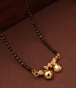 Vaati pendant mangalsutra with black and gold beaded chain