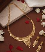 Gold Plated Choker with Floral Designs