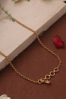 Mint Green Necklace with American Diamond Pendant 3