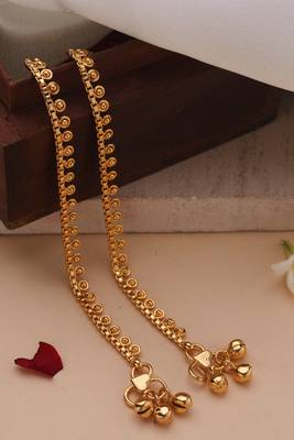 Elegant heart-shaped gold plated anklet 3