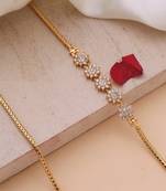 Mugappu gold plated chain with star flower pendant