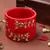 Rajwadi Red Bangles with Kundan Work