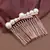 Pearl Studded Rose Gold Hair Combo Clip