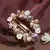 Multicolor Pearl Studded Round-Shaped Gold-Plated Hair Clip