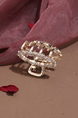 Rose Gold Plated Hair Clutcher with American Stones 3