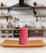 Atorakushon soy wax pillar candle set of 3 pcs ribbed scented 2x3''inches sparkle pillar candle (pink)