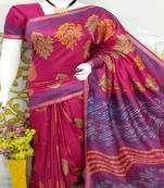 Bhagalpuri Katan Staple Saree With Blouse 