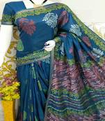 Bhagalpuri Katan Staple Saree With Blouse 