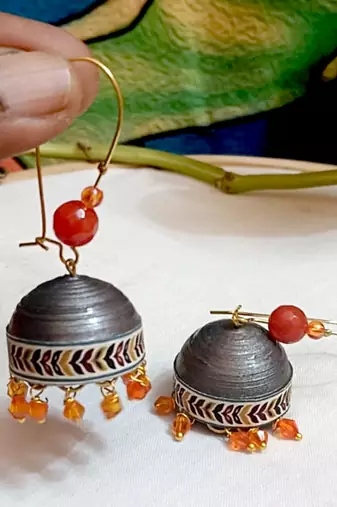 Quilled hanging  jhumkas 43