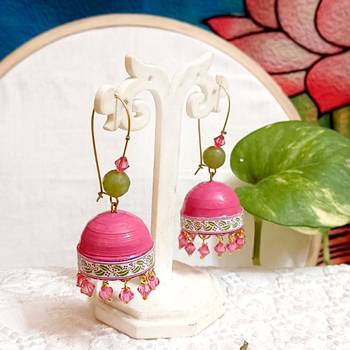 Quilled hanging  jhumkas 45 1